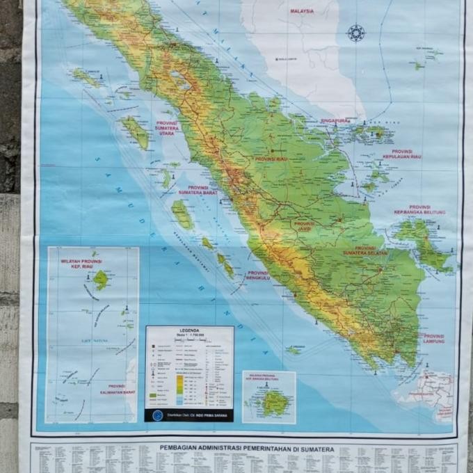 

peta sumatera besar bingkai murah