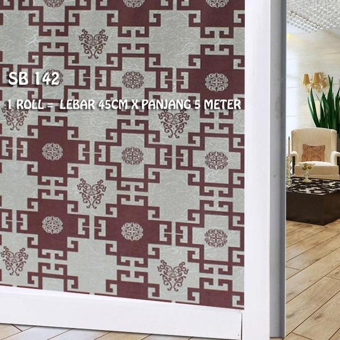 TERBARU STICKER KACA 5 METER X 45CM SUNBLAST STIKER WALL SETIKER SUNBLAS SANBLAST SANBLAS WALLPAPER 