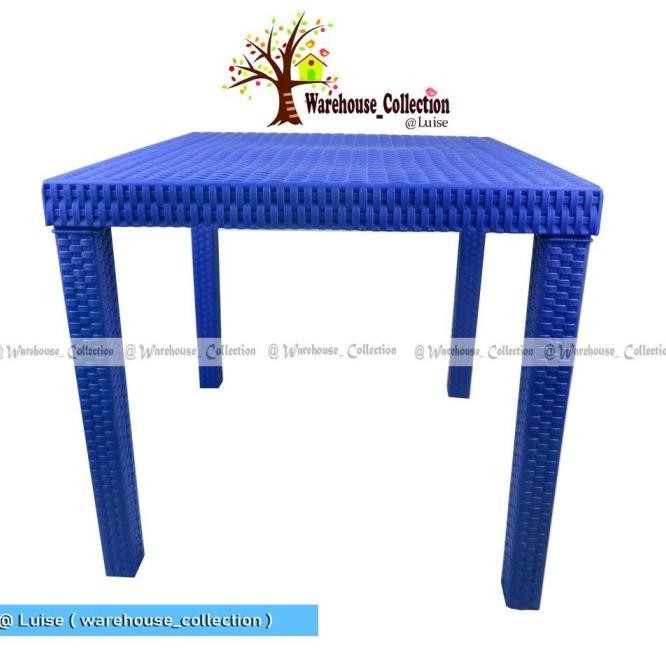 Meja Plastik Motif Rotan / Meja Murah / Meja Rotan Plastik / Mr 01 Wap