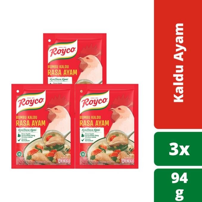 

Royco Bumbu Kaldu Ayam 94G Multipack Isi 3 nUg