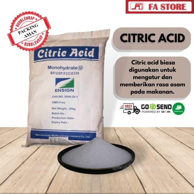 

Citric Acid Monohydrate Asam Sitrat Citrun 1Kg Ex China nUg