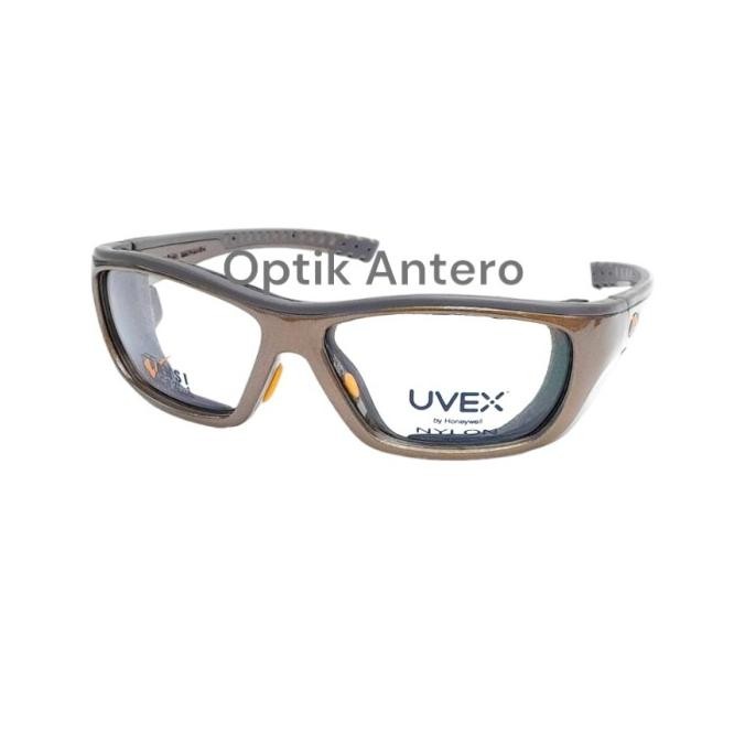 BEBAS ONGKIR - kacamata safety minus prescrition safety glasses uvex sw 07 brown