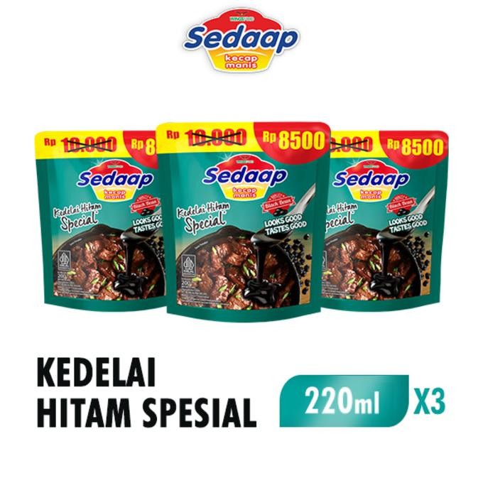 

Sedaap Kecap Manis Kedelai Hitam Spesial 220 ml x 3 Pcs nUg