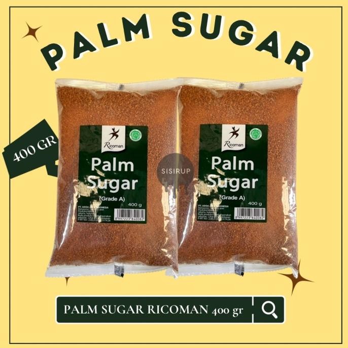 

400 GR PALM SUGAR RICOMAN 400 GR / Gula Palm / Gula Palem / Gula Aren nUg