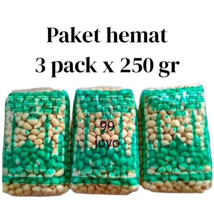 

Kacang Kupas 3 Bungkus Kemasan -+ 250 Gram - Snack Makanan Ringan - Food Camilan Cemilan nUg