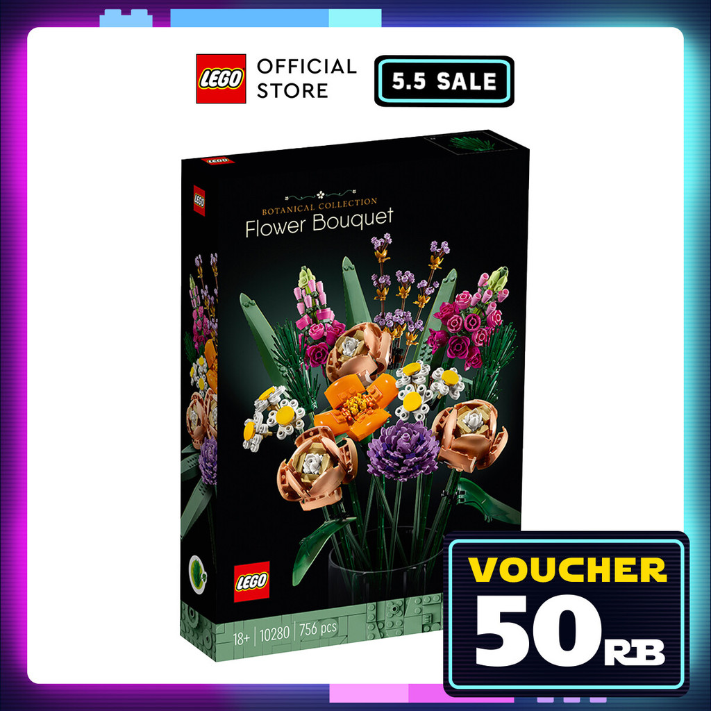 LEGO️ Botanicals 10280 Flower Bouquet (756 Pieces) (18 Tahun+) | Mainan, Mainan Terbaru, Building To