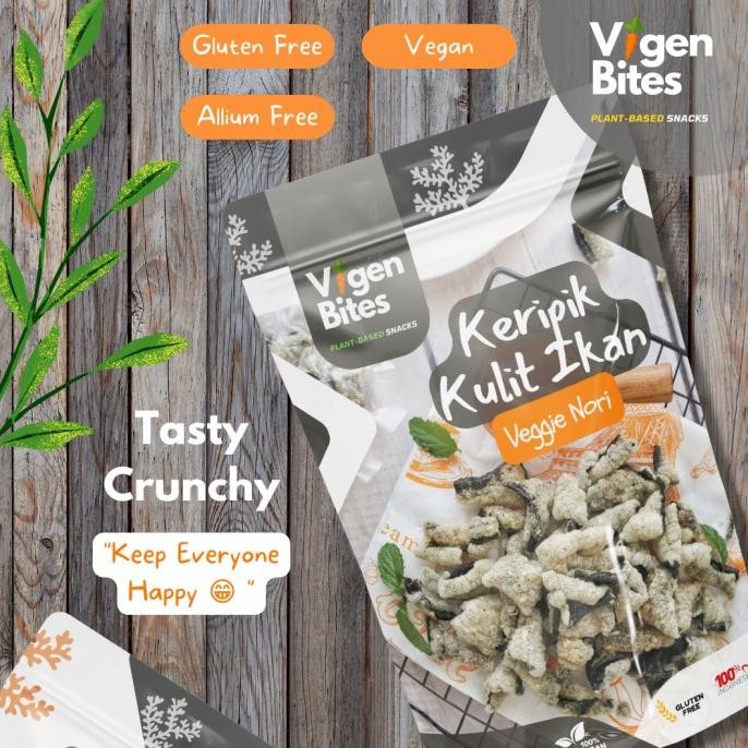 

KERIPIK KULIT IKAN Veggie Nori + VEGAN + HALAL + Vigen Bites nUg
