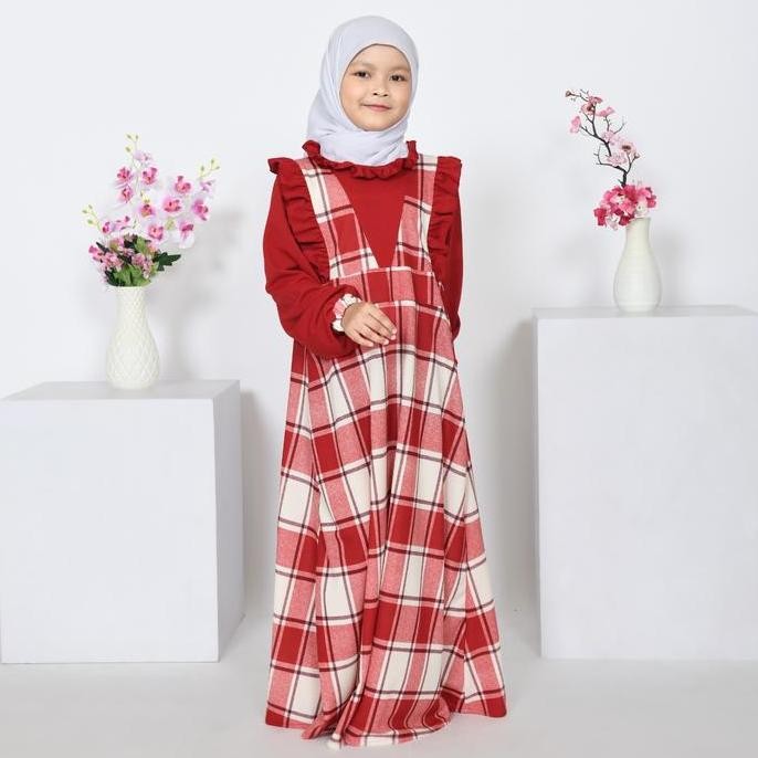 Geraigo- Gamis Anak Zetta Sml Baby.Cloth Untuk Umur 3-11 Tahun Baju Muslim  Panjang  Remaja  Cewek  