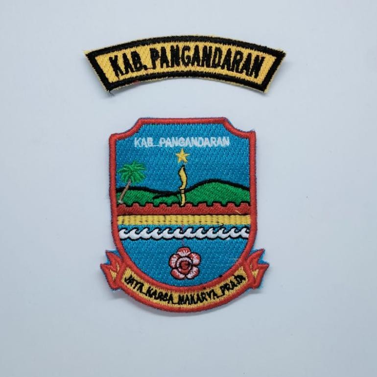 ter-46 fx-45 Logo Bordir Kabupaten Pangandaran / Logo Kabupaten Pangandaran / Bordir Logo Kabupaten 