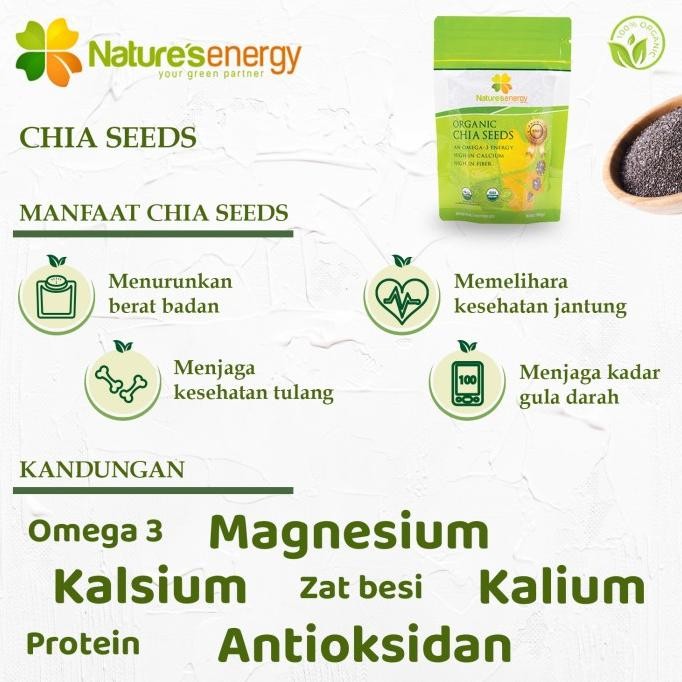 

Grosir Natures Energy Organic Chia Seeds 1Kg