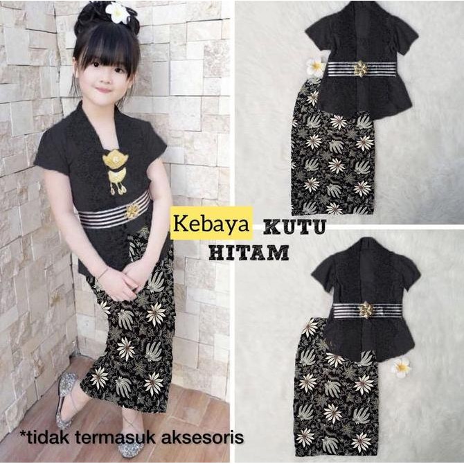 Geraigo- Kebaya Anak Perempuan Modern Set Kebaya Anak Tk Sd Setelan Kebaya Kutubaru Anak Cewek Baju 
