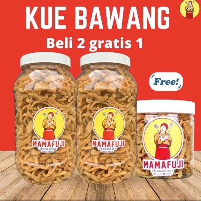

Grosir Mama Fuji - Kue Bawang Original 750G Beli 2 Gratis 1 ( Harga Di Atas Belum Termasuk 2 Toples )