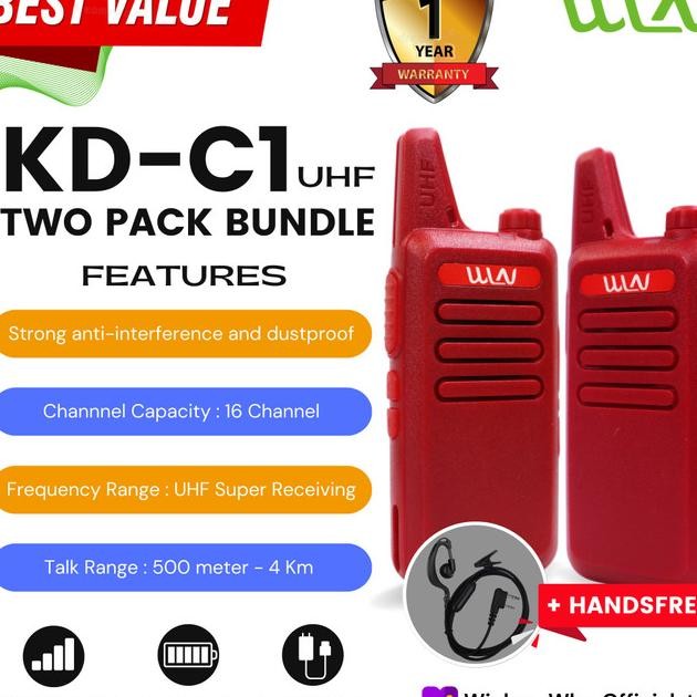 Wln Winlan Ht Walie Talie Dc1 Uhf 2Pc Hf