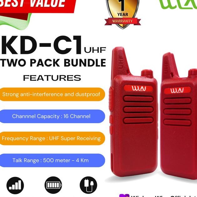 Wln Winlan Ht Walie Talie Dc1 Uhf 2Pc Tampa Charger Detop
