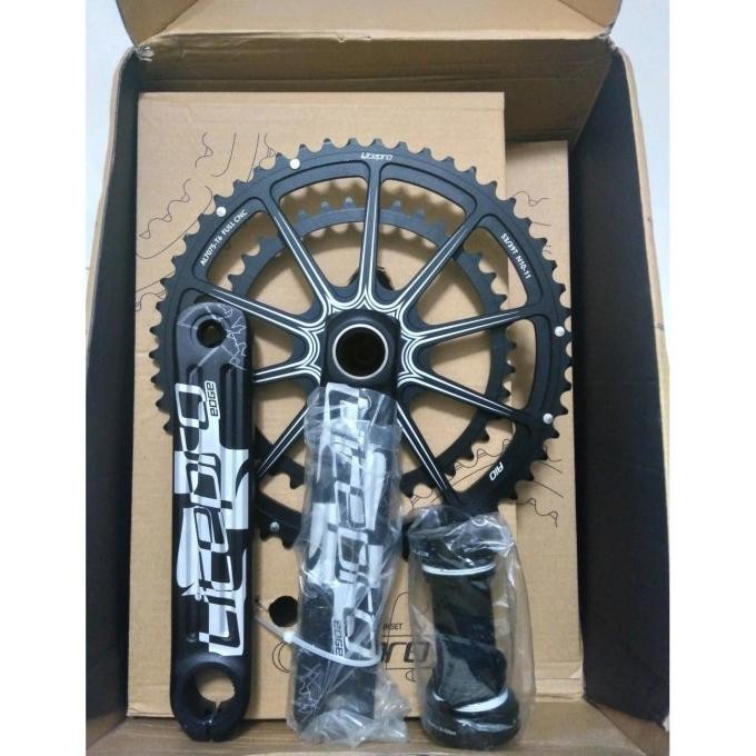 CRANKSET LITEPRO EDGE AIO HOLLOW DOUBLE CHAINRING