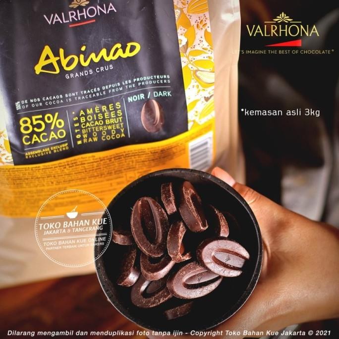 

Valrhona ABINAO 85% Dark Chocolate 250gr Couverture Cokelat Coklat liquid