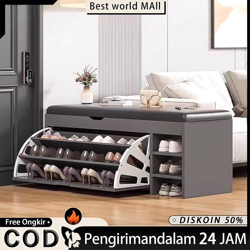 Rak Sepatu Kayu Lemari Sepatu Tertutup Lemari Sepatu Minimalis Rak Sepatu Sofa Lemari Sepatu Kayu Mi