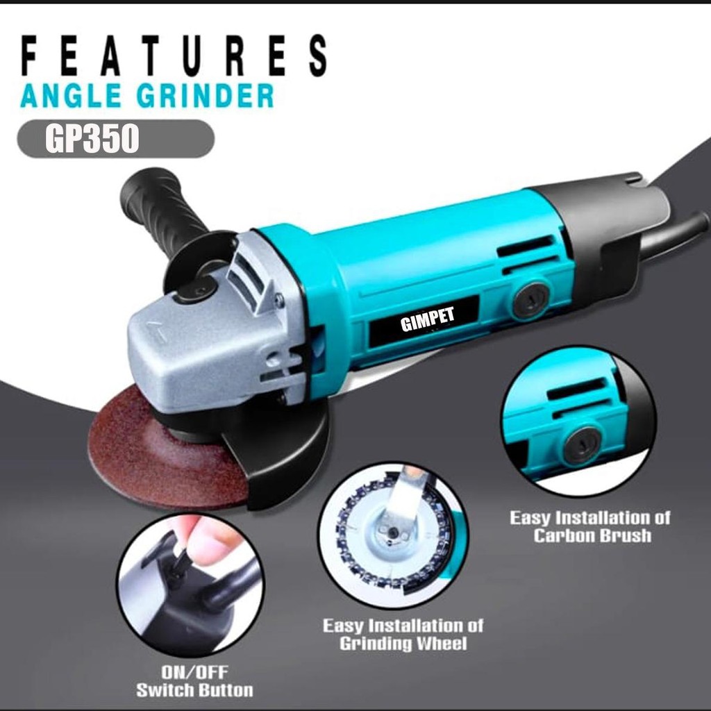 GIMPET  Mesin Gerinda Tangan 4inch dan Mesin Bor 10mm GIMPET GP 606 Set Bor dan Gerinda  GIMPET GP 6