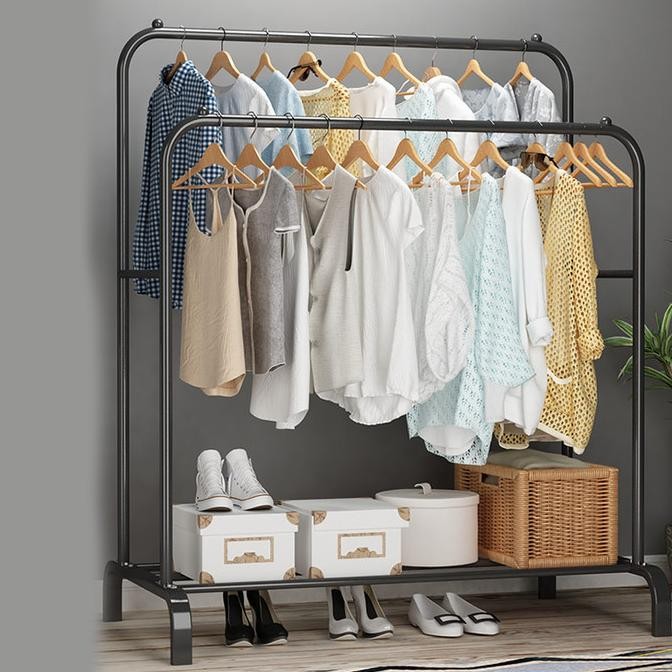 Stand Hanger Model Gawang Gantungan Besi Minimalis HSH131