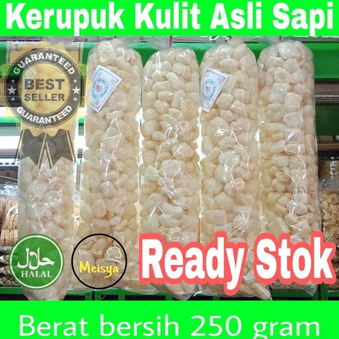 

Sale Kerupuk Kulit Halal /Krupuk Jangek/Rambak Isi 250 Gram