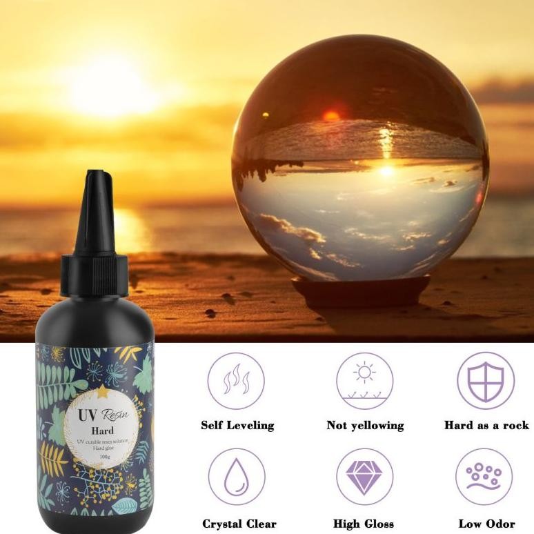 

Resin Uv Bening/Diy Resin Clear/Uv Resin Hard/Resin Ultraviolet Untuk Craft Diy - 25/50/100G