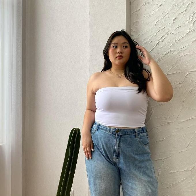 New Taylor Big Size  Baju Atasan Wanita Jumbo - Kemben Dalaman Big Size - Bikini Crop Tube Top Big S