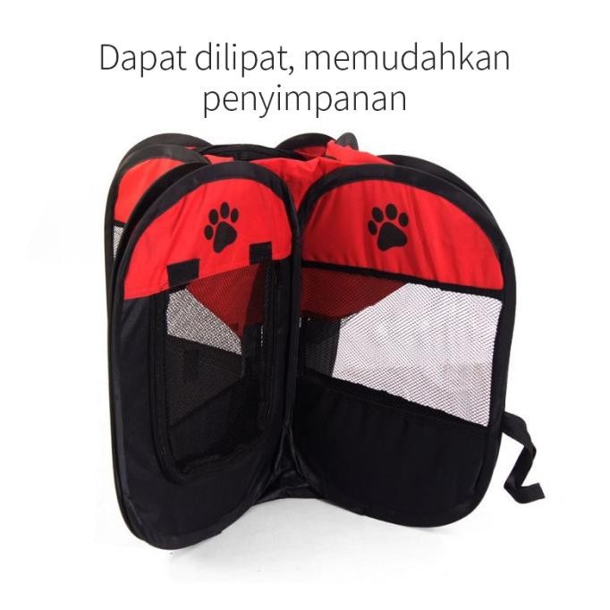 DL Kandang Kucing Besar Tenda Kucing Kandang Lipat Portable Rumah Kuci BS