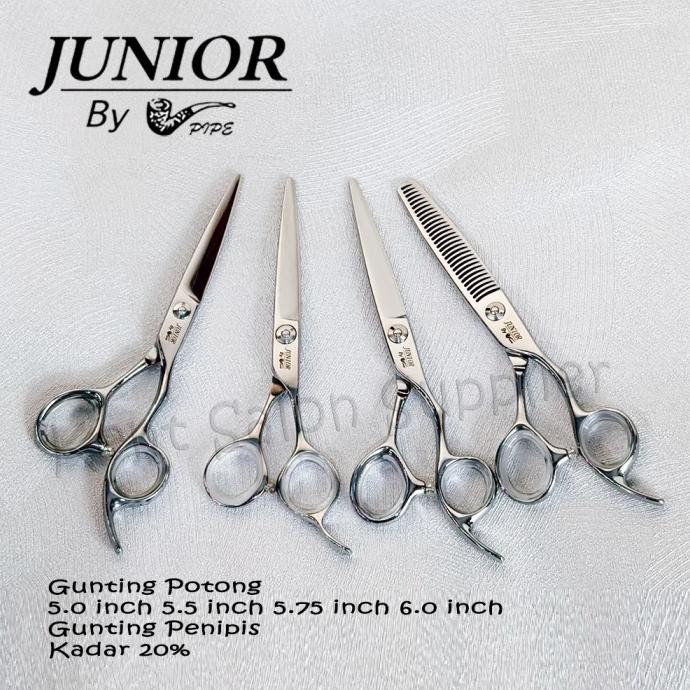 Gunting Potong Rambut 1 Set Potong+Penipis JUNIOR PIPE UB550+ UB6030