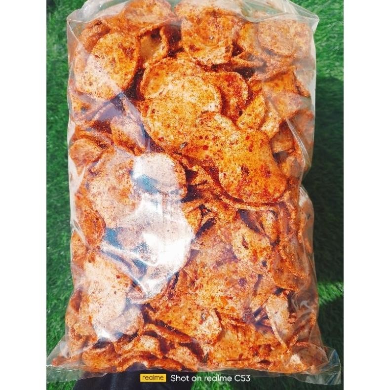 

HJ Basreng bulat keripik koin pedas daun jeruk isi 1kg