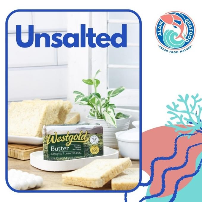 

Westgold Unsalted Butter/Grass Fed Butter/Butter Mentega Terlaris