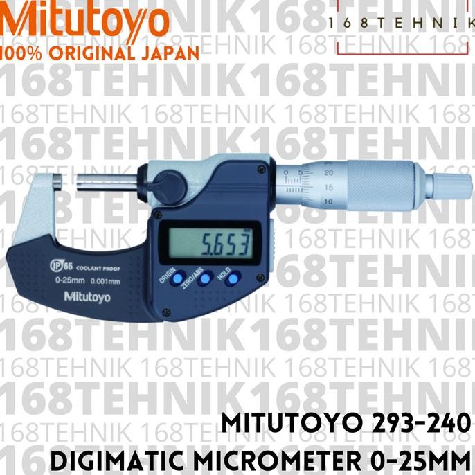 MITUTOYO 293-240-30 DIGITAL MICROMETER 0-25 MM DIGIMATIC MICROMETER