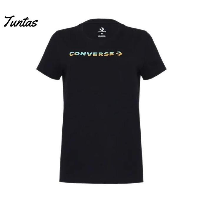 Murah Converse Women Tshirt Black Original Size M