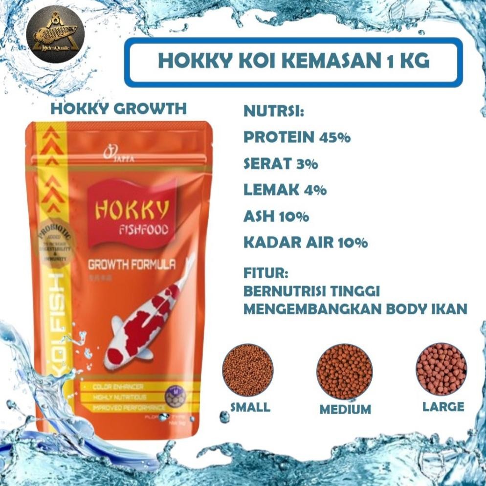 {PELET HOKKY KOI 1 KG} PELET HOKKY GROWTH HOKKY SPIRULINA 1 KG PELET IKAN KOI MAKANAN IKAN KOI HIGH 