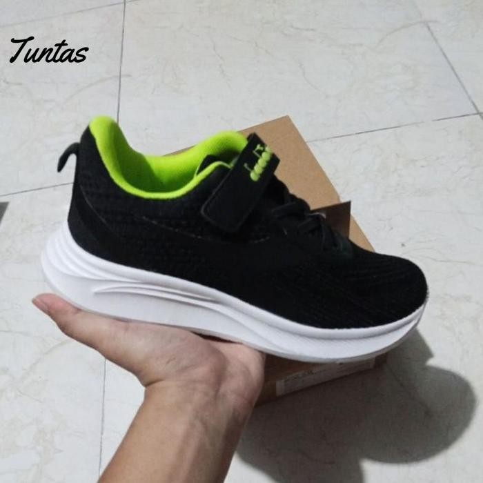 Murah Diadora Kids Michel Jr Black Shoes Original Size 35
