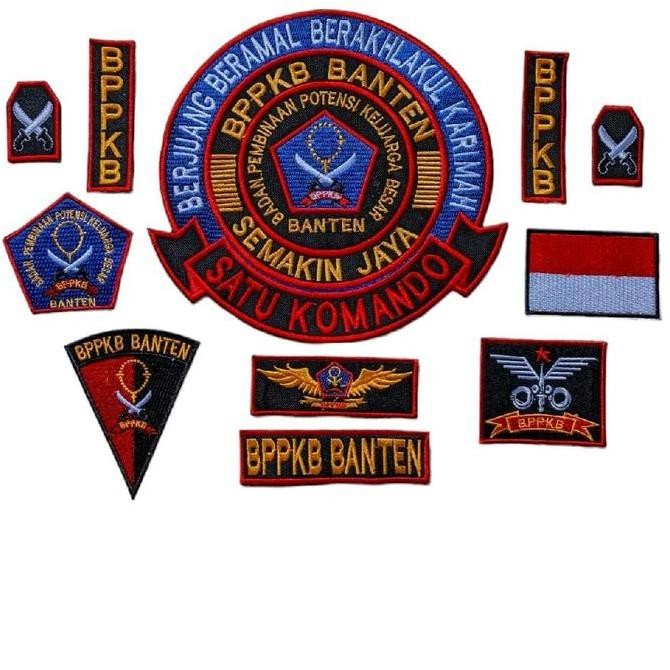 Bordiran Bppkb Banten Satu Komando 1 Set Bed/Atribut Bordir Kemeja, Jaket, Baju, Kain, Aksesoris Fas