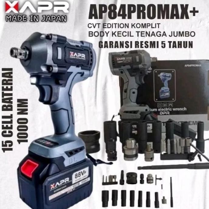 (Cod) Impact Apr Ap84 Promax+ 1000Nm Mesin Buka Baut Mobil Motor Apr Ap84 Promax Cvt Edition Impact 