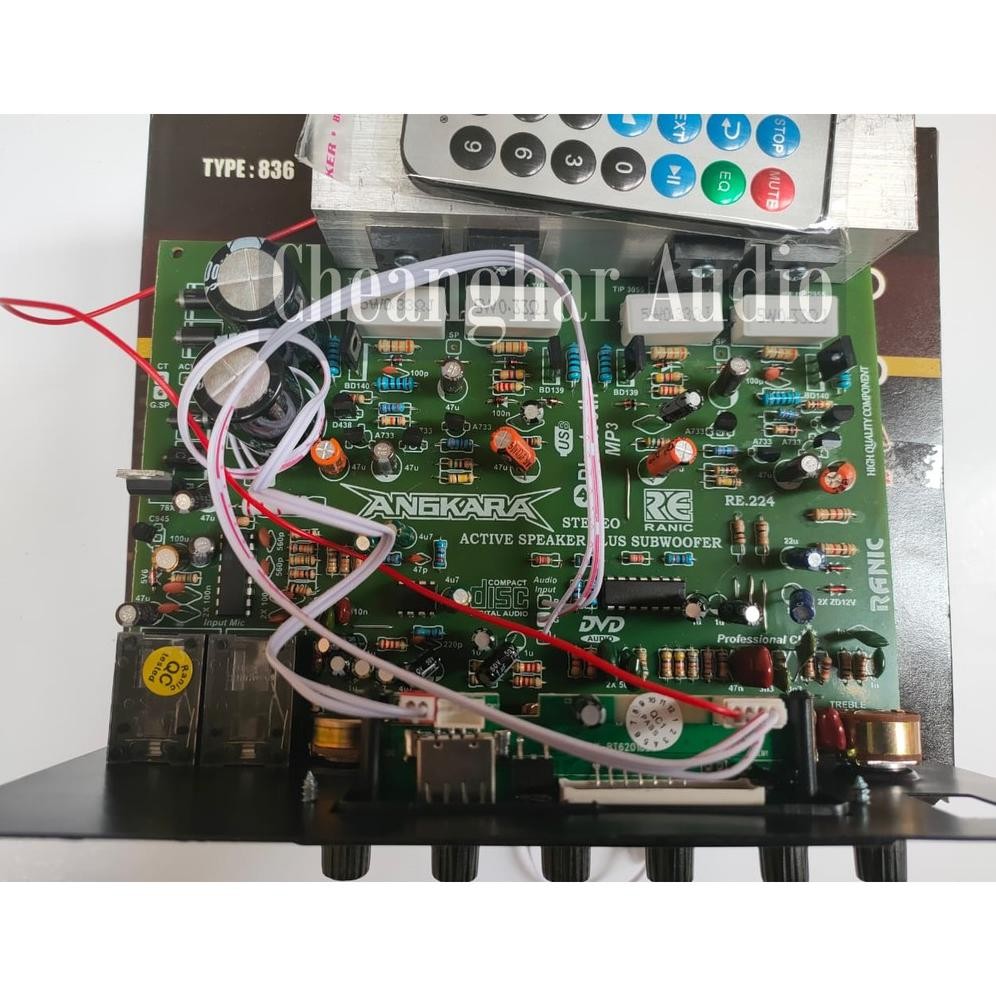 JH8 Kit Power Amplifier Speaker Aktif Stereo Karaoke Plus Bluetooth - MP3 Ankara