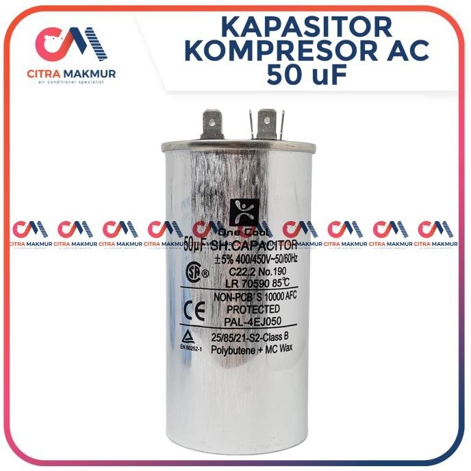 Promo Kapasitor AC 50 uF Capasitor Outdoor Kompresor Panasonic 2 2,5 pk Aux COD