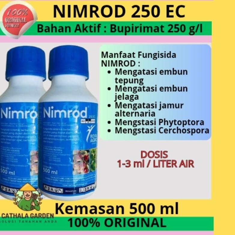 JAMINAN ASLI 100%NIMROD 250 EC KEMASAN 500 ML | FUNGISIDA ANTI JAMUR TANAMAN EMBUN TEPUNG BAHAN AKTI