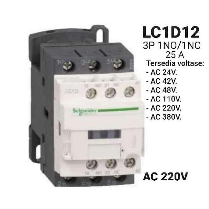 Schneider Magnetic Contactor - Kontaktor Magnet Lc1D Lcid New Stok