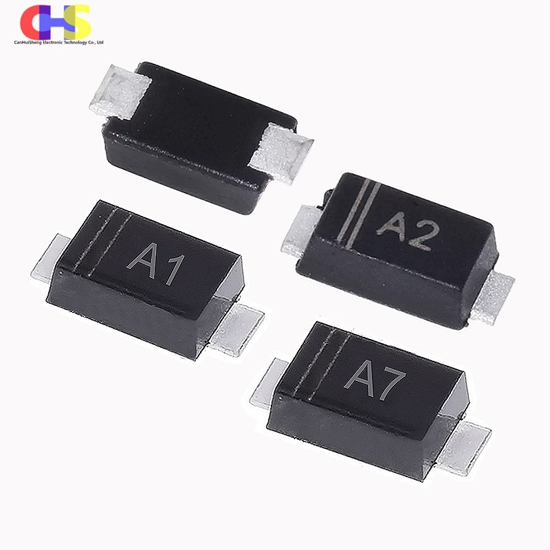 100 pcs SMD Dioda 1N4001W 1N4002W 1N4003W 1N4004W 1N4005W 1N4006W 1N4007W SOD-123FL A1 A2 A3 A4 A5 A