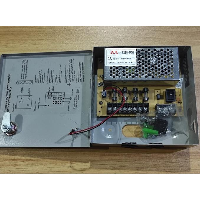 Terjangkau Power Supply Cctv 12V 5A Box Power Supply 12V 5A