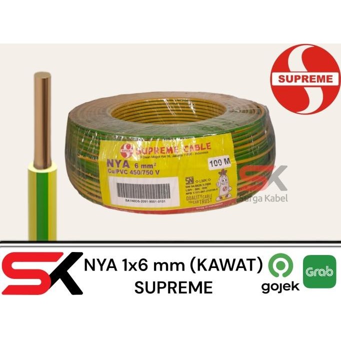 Miliki Nya 1X6Mm/ Kabel Grounding 1 X 6Mm/ Nya 6Mm/ Tunggal 6Mm Supreme
