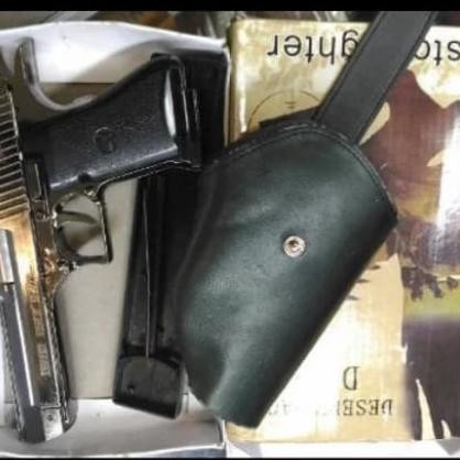 Pistol Korek Api Gas Gun Lighter Torch Desert Eagle Black/Full Metal