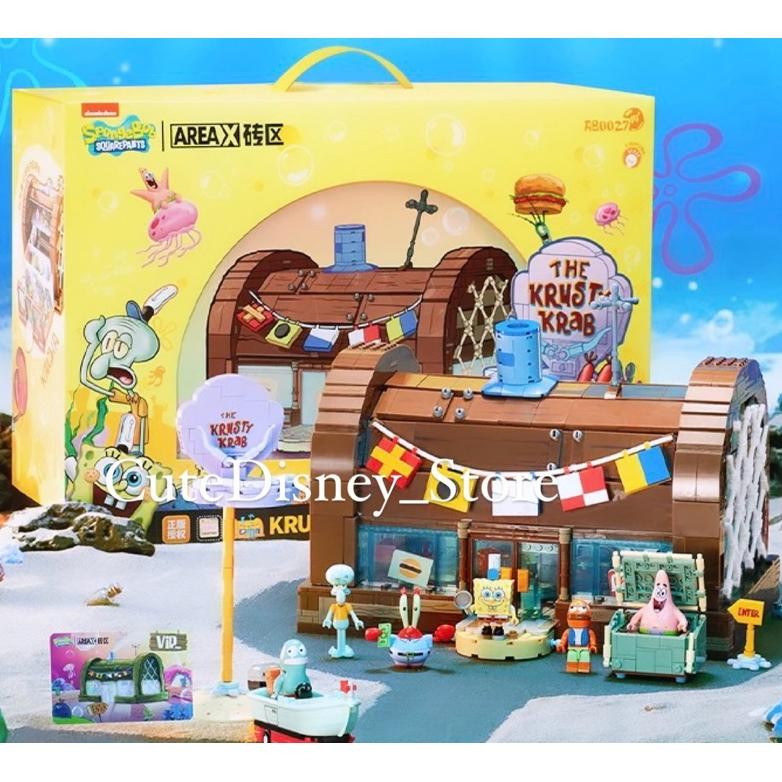 lego mainan rakit rumah krusty krab