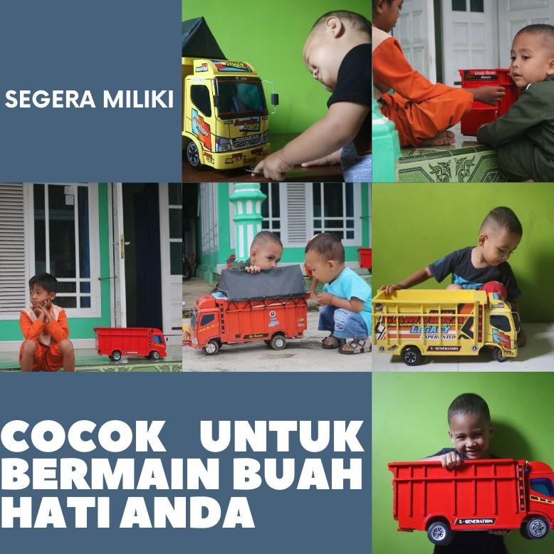 Mainan Anak Truck Truk Oleng Murah Ukuran Besar Truk Oleng Miniatur Kayu Murah Asli Jumbo Mainan Ana