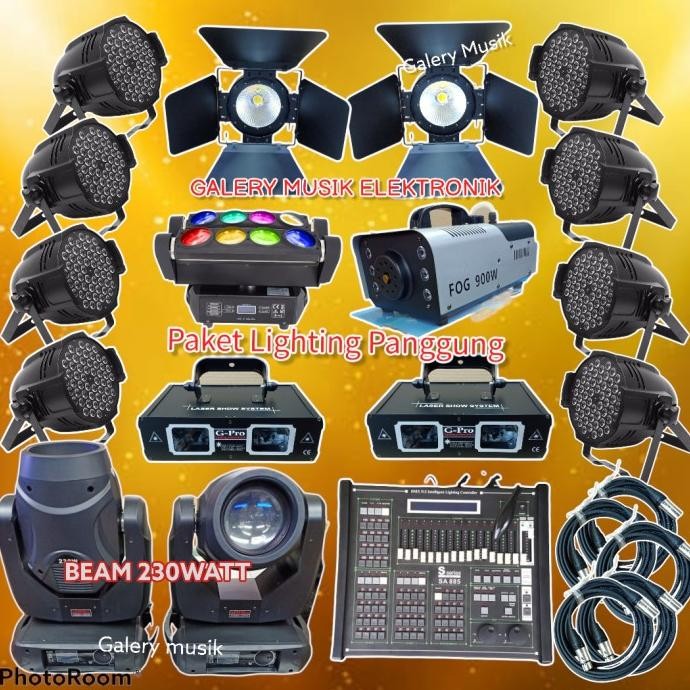 Promo Paket Lampu Panggung Professional Lighting Cafe,Dj,Disco,Gereja,Dll
