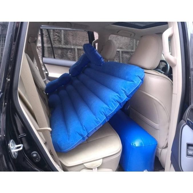 Kasur Angin Mobil viral warna biru baris kedua matras angin mobil belakang kasur empuk mobil blue po