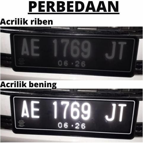Tatakan plat mobil / Cover plat mobil Akrilik fil Ruben hitam