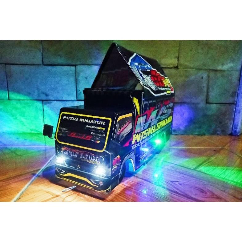 Miniatur Truk Oleng Kayu Wisma Srikandi murah full oleng